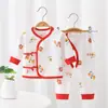 Conjunto de Ropa de Otoño para Bebé y Pantalones Largos Tipo Algodón Puro Ropa Interior para Recién Nacidos Abierto de Velcro Traje de Monje para Bebé Conjunto de Dos Piezas