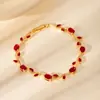 Pulseira Exquisita Colorida Popular da Moda com Zircônia Doce Elegante Pulseira Ins Versátil Acessível Luxo Joias de Alto Padrão para Mulheres