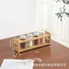 Prateleira de Temperos de Bambu Pronta, Suporte Giratório para Armazenamento de Condimentos, Prateleira de Madeira Maciça de Múltiplas Camadas para Armazenamento de Temperos na Bancada da Cozinha