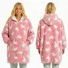 Sudadera con Capucha Talla Grande Amazon Manta Perezosa Manta Portátil Sudadera Tk con Capucha Bolsillo Grande Jersey de Franela para Uso en Casa