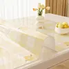 Toalha de Mesa Impermeável, à Prova de Óleo, Sem Lavagem, Anti-Escaldante, Vidro Macio de PVC, Jogo Americano para Mesa de Jantar, Luxo Leve, Sensação de Alta Qualidade, Protetor de Superfície para Mesa de Centro