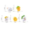 Micro-Paisaje Creativo Salida de Otoño Patito Amarillo Jardinería Decoración DIY Accesorios Colgantes PVC Coche Escritorio Pequeños Adornos