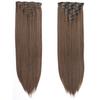 Comercio exterior al por mayor peluca mujer 16 extensiones de clip postizo de pelo liso set de 7 piezas de fibra química extensiones de clip mujer europea y americana