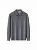Suéter de punto Yingao para hombre con cuello half-zip, casual de negocios para otoño e invierno, estilo old money, suéter de corte holgado para hombres de mediana edad