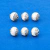 Plata Esterlina S925 Chiang Mai Retro Hecho a Mano Cuentas de Plata Cepillada Cuentas Sueltas Cuentas Redondas Pulsera de Cristal DIY Accesorios de Plata