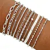 Pulsera Popular de Perlas Transfronteriza Europea y Americana, Joyería de Mano con Cadena de Lentejuelas de Comercio Exterior, Joyería de Lentejuelas y Circonita de Amazon para Mujeres