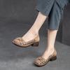 Jiezu 2025 Verano Nuevo Versátil Cómodo Moda Sandalias Huecas Bajas para Mujer Slip-On Casual para Uso Exterior
