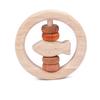 Sonaja de madera para bebé recién nacido transfronteriza de Amazon, campana de cuna, campana para agarrar con la mano, juguete relajante, lote de madera para jugar, entrega