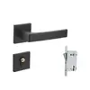 Fechadura de porta de quarto fechadura de porta de dormitório interna Fechadura dividida doméstica universal sucção magnética silenciosa fechadura com maçaneta de porta de madeira preta