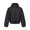 Chamarra de Plumas con Capucha para Hombre Invierno Color Sólido Diseño de Cuadrícula Acolchada Holgada Protección contra el Frío Calidez Abrigo Tipo Pan Ropa de Abrigo Moderna