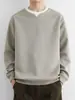 Sudadera de alta gama cómoda, estilo dos piezas falsas, peso pesado, para hombre, nuevo estilo primavera/otoño 2026, camiseta de manga larga, top holgado