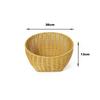 Cesta de frutas tejida de imitación de ratán estilo pastoral para el hogar, cesta de almacenamiento para verduras de cocina, cesta para la compra en la sala de estar y el dormitorio.
