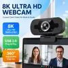 Câmera HD USB para Computador 2.0 Megapixels Sem Driver com Microfone de Clipe para Transmissão ao Vivo e Aulas Online