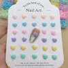 Joias para Nail Art de Resina Partículas Foscas Coração Joias para Unhas DIY Brincos Capa de Celular Acessórios para Unhas Vestíveis