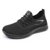 Zapatos casuales transfronterizos para hombre 2025 TEMU pegatinas de generación tejido fly transpirable zapatos de comercio exterior para hombre al por mayor zapatos de suela blanda de caña baja para hombre