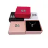 Caja de Regalo Qiyun Caja para Pulsera con Diseño de Diamantes Caja para Anillo Collar Pendientes Empaque Caja de Joyería Caja de Joyería de Papel con Tapa Cielo y Tierra