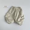 Calça Cargo Infantil 2026 Primavera Novo Estilo Meninos e Meninas Algodão Casual Calças Bebê Tendência Coreana e Japonesa Roupas Infantis Atacado