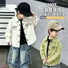 Camisa de Algodón para Niños Primavera y Otoño 2026 Nuevo Estilo Coreano Fresca para Bebé con Bordado de Letras para Abrigo de Moda