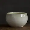 Ceniza de madera cerámica gaiwan taza para preparar té de roca esmalte gris juego de té Kung Fu tetera taza de té taza del anfitrión taza de la justicia