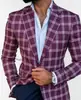 2026 Comércio Exterior Transfronteiriço Primavera Novo Estilo Jaqueta de Terno Estampada Xadrez Masculina Casual Slim Fit Terno Superior para Homens