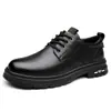 2025 Nuevos Zapatos de Hombre para Primavera y Otoño Tendencia Retro Británica Zapatos de Trabajo Modernos para Hombre Calzado Casual de Cuero de Corte Bajo con Cordones para Jóvenes