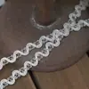 Cinta Decorativa de Tela de 1 cm de Ancho para Ropa de Muñecas, Cinta de Poliéster Tejida con Hilo Metálico, Encaje para Ropa y Cheongsams