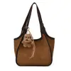 Bolso de Hombro Frosted de Lujo Accesible Retro Europeo y Americano para Mujer 2025 Otoño Nueva Tendencia Bolso de Hombro Simple Casual