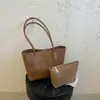 Bolsa Saco Vintage de Grande Capacidade Feminina 2026 Nova Moda Simples Bolsa de Ombro Trabalho Deslocamento Bolsa Tote Casual