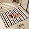 Alfombra de Piso para Baño Suave Tierra de Diatomeas Absorbente Baño Inodoro Puerta Alfombra Antideslizante Hogar Anticaída Alfombra para Pies Alfombra de Baño