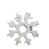 Llavero de llave de copo de nieve multifuncional, portátil, con herramientas de mini llave octagonal de acero de alto carbono y hexagonal interior, universal