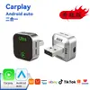 Botón de Cambio Inteligente Luces de Colores RGB Caja CarPlay Inalámbrica Android Auto Adaptador de Coche Dos en Uno