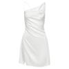 Vestido Europeo y Americano Elegante Sencillo Color Sólido Sexy Irregular de Tirantes Espalda Descubierta Casual Vacaciones Playa Ropa de Mujer