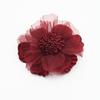 Broche de tela de doble propósito con pinza, gasa multicolor con centro de flor, ramillete, etiqueta de servicio al cliente, cuello de overol, flor