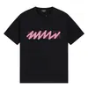 Camiseta de Verano Cruzada Bale25Ss Nuevo Estilo 260g Algodón Peinado Puro Hilo Doble Logo Impreso Lujo Accesible para Hombre y Mujer Manga Corta