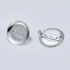 Broche Clipe de Bandeja de Aço Inoxidável com Cabeça de Trava Base para Corsage Suporte Fivela Pinos Acessórios para Roupas Pino de Disco Furado de Dupla Finalidade