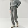 Calça Harem de Tricô Casual Solta de Cintura Alta Emagrecedora para Mulheres no Outono e Inverno com um Toque Relaxado e Fluido