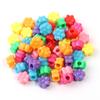Colar de contas coloridas de primavera para crianças, faça você mesmo, feito à mão, em forma de contas soltas, materiais para pendurar, atacado