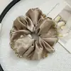Scrunchie de Cetim Luxuoso com Cristais para Mulheres, Novo Estilo 2026 Prendedor de Coque, Acessório de Cabelo de Luxo Leve