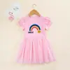Vestido de Malla para Niñas Estilo Verano 2026, Ropa Infantil Moderna y Elegante, Vestido para Niños Sencillo y Versátil