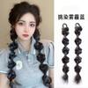 Peluca Trenzada de Nuevo Estilo para Mujer Cola de Caballo Alta Celebridad de Internet Linterna Burbuja Rasta Trenza Retorcida con Atado Trenza Boxeadora Estilo Perezoso