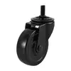 Roda de Borracha Leve Personalizada Tipo Haste Rosqueada Tipo Roda de Borracha Tipo Eletroforese Alta Resistência ao Desgaste Silenciosa Roda Universal Roda de Manuseio Manual