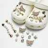 Amuletos para Zapatos Croc, Accesorios para Mujer, Clips para Zapatos DIY, Decoraciones 3D con Pedrería, Clips Desmontables, Estilo de Moda de Influencers
