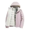 Chaqueta Downstorm Tres en Uno para Mujer con Forro de Grafeno Set de Dos Piezas Impermeable Cortavientos Ropa de Senderismo y Montañismo para Hombre Estampado de Logo
