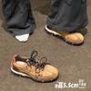 Lan GuiZapatillas de Mujer con Suela Gruesa, que Aumentan la Altura, de Cuero Suave, Nuevo Modelo Primavera Temprana 2026, Zapatillas de Entrenamiento Casuales Alemanas