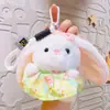 Bichinho de Pelúcia Fofo, Boneca Coelho Fofa Vestida, Pingente de Bolsa Versátil de Coelhinho, Chaveiro, Pequeno Presente