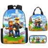 Novo mundo virtual transfronteiriço ROBLOX Mochila escolar Mochila infantil Mochila Cartoon Lunch Bag