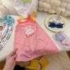 Verano Nuevo Niñas Falda de Tirantes de Seda de Hielo Falda de Princesa para Niñas Vestido Infantil Mediano y Grande Camisón para Bebé Niña Dropshipping