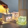 Cubo de Rubik, tulipán, flor, mar, luz de noche, hecho a mano, material de bricolaje, espejo, ramo, regalo para mujer, regalo de cumpleaños, pareja
