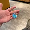 Chaveiro de acrílico transparente com areia movediça de desenho animado, pingente de bolsa, pequeno presente para crianças, decoração de carro