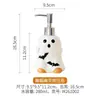 Dispensador de Loção Cerâmico em Formato de Abóbora Fantasma de Halloween Garrafa Dispensadora de Sabão Garrafa de Álcool em Gel Cerâmica Garrafa de Refil para Gel de Banho